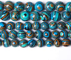 38PCS 10mm Natural Blue Malachite Stone Beads Round Loose Gemstone Beads - Image 2