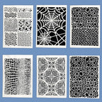 TIAMECH 6 Pcs A4 Reusable Mosaic Graffiti Stencils - Image 8
