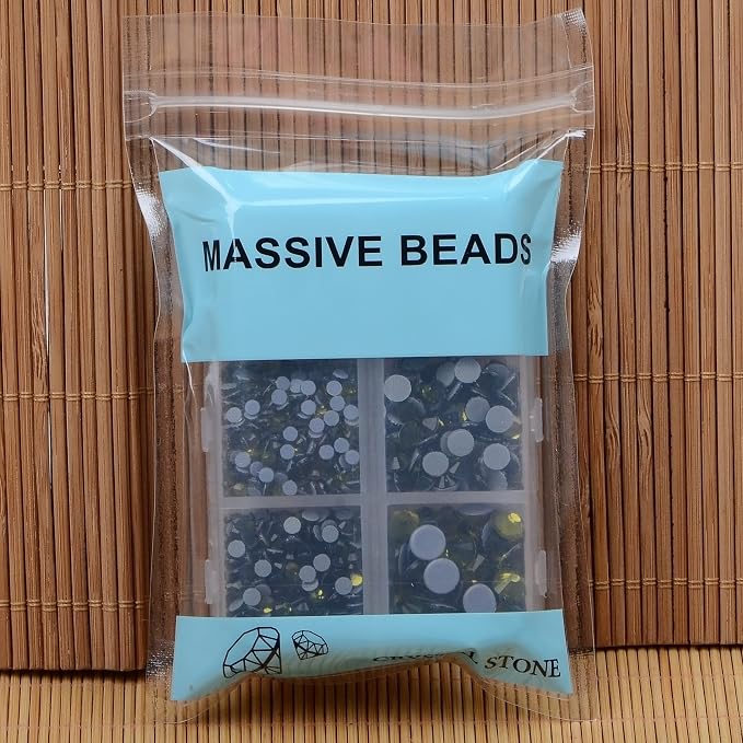 4000Pcs Mixed Size Hot Fix Round Crystals Gems Glass Stones Hotfix Flat Back - Image 4