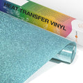 HTVRONT Light Blue Glitter HTV- 10” x 5ft Light Blue Glitter Iron On Vinyl | by HTVRONT