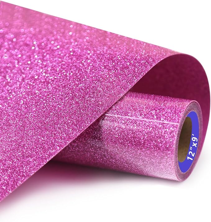 HTVVETUR Glitter HTV Vinyl Rolls Heat Transfer Vinyl by HTVVETUR