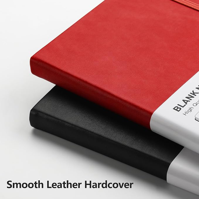 RETTACY Blank Journal Notebook, 192 Pages, A5 Medium Size | Leather Hardcover - Image 4
