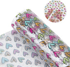 Heart Printed TPU Jelly Faux Leather Fabrics, 11.8 x 47.2 Inch Clear TPU Vinyl - Image 3
