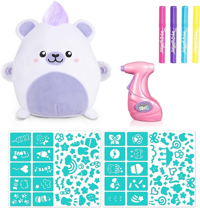 Canal Toys Airbrush Plush Kawaii Squish Bear: Includes Plush Bear, Airbrush Set - Image 2