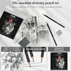 Aenir Sketch Pencils for Drawing, Drawing Pencils Set of 18, 10B–4H Graphite - Image 6