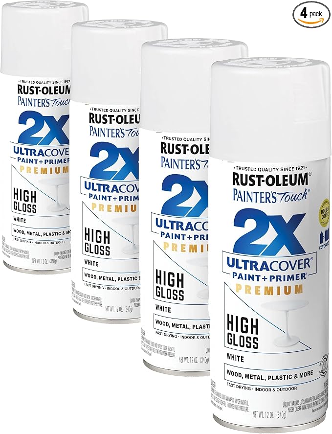 Rust-Oleum 331171 Painter's Touch 2X Ultra Cover Spray Paint, 12 oz, High Gloss by Rust-Oleum