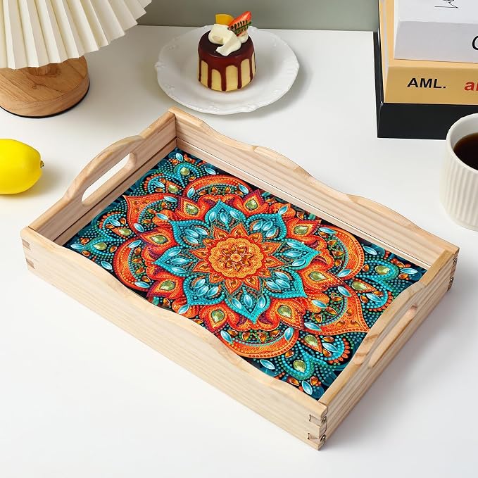 EWJRNSF Diamond Art Kits for Adults Wooden Serving Trays - Image 7