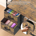 Craft Table Compatible with Cricut Machines Rolling Craft Storage Cart with - Image 4