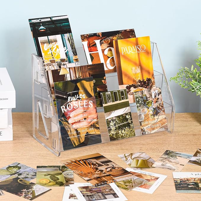 CELSOL 2 Pack Upgraded 3 Tier Acrylic Card Display Stand, Greeting Cards - Image 5