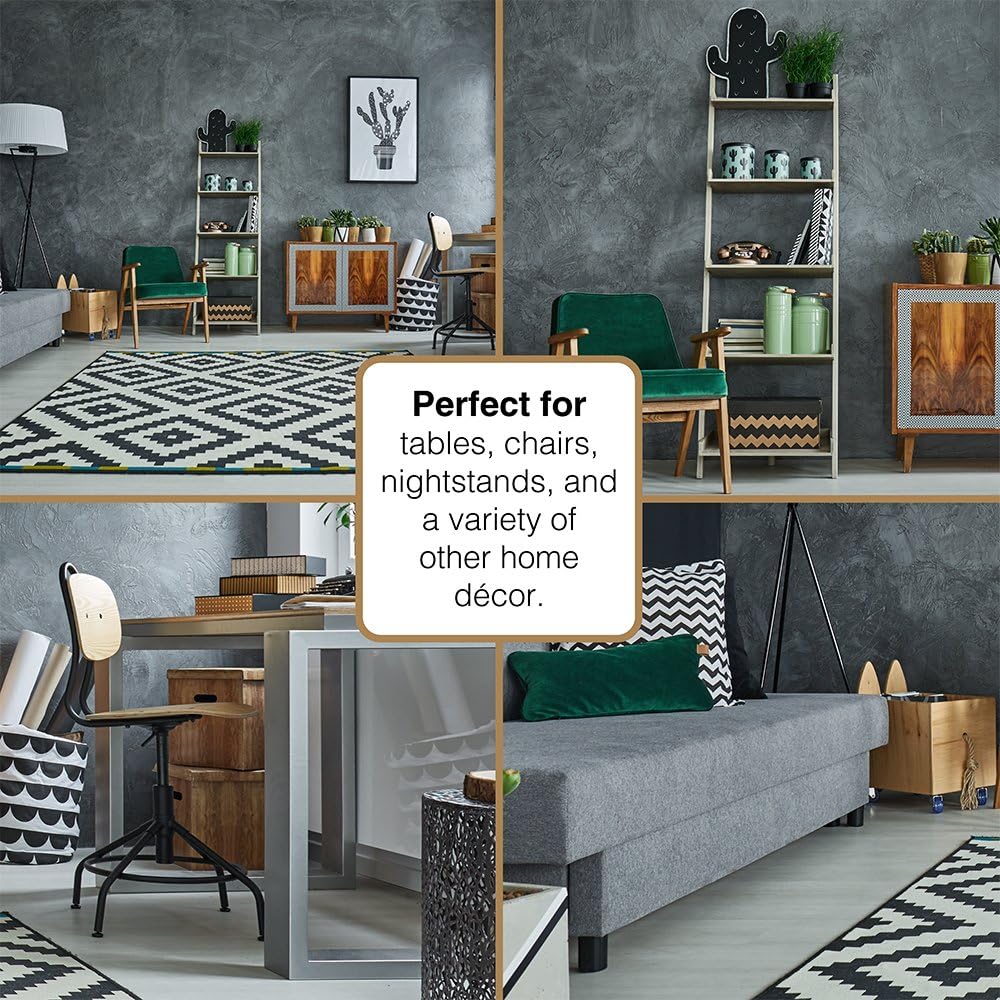 SoftTouch 2 1/2" Round Reusable Carpet Bottom Furniture Caster Cups to Protect Hardwood, Tile or Laminate Floors, Brown (4 Pack)