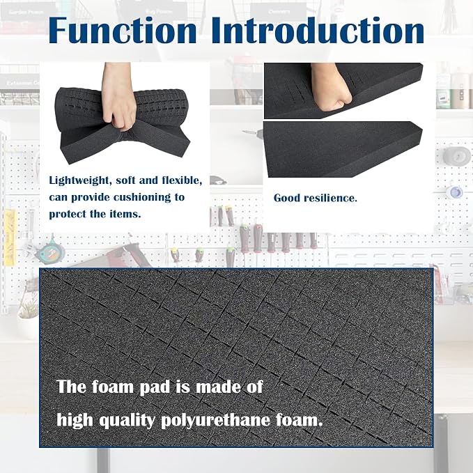 2Pcs 12"x12"x2" & 2Pcs 12"x12"x0.4" Pick and Pluck Foam Gun Case Foam | 2 Sizes - Image 4