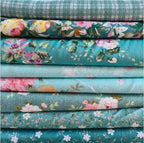 8PCS 9.8" x 9.8" Quilting Fat Quarters Fabric Bundles, by Unknown