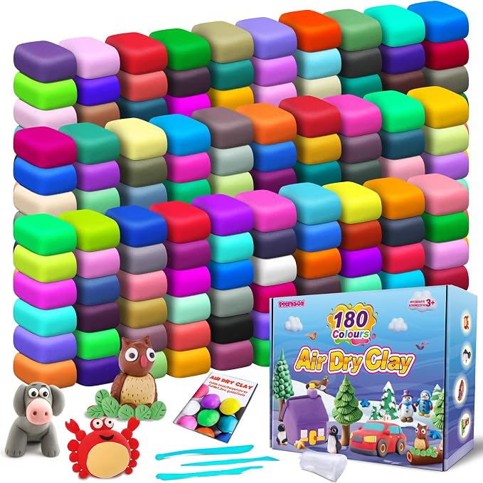 ESSENSON Air Dry Clay 180 Colors, Modeling Clay by ESSENSON