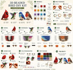 Kanroadi 3D Beaded Animal Kit, Beaded Animal Kit, Cute Animal Beading Craft Set - Image 3