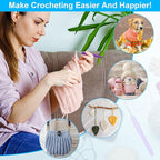 MECHEER Crochet Hooks 12 Sizes Crochet Hook Set, 51 Pack Yarn Crochet Kit - Image 6