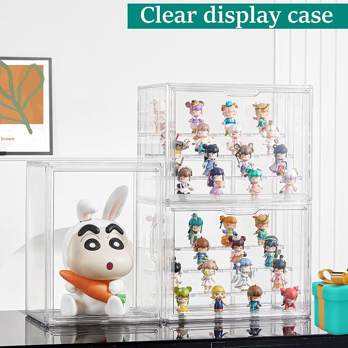 Attelite Acrylic Display Case, Upgrade 4 Tiers Clear Display Case - Image 6