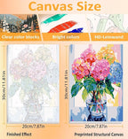 3 Pack Framed Paint by Numbers Flower - Image 3