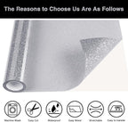 Silver Glitter HTV Heat Transfer Vinyl Roll 12inch x 5 ft - Image 3