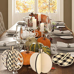Huwena 36 Pcs Fall Crafts Set 24 Wooden Pumpkin Cutouts - Image 4