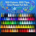 ARTISTRO Acrylic Glass Markers for Wine Glasses and Drinkware, Vibrant Dual Tip - Image 2