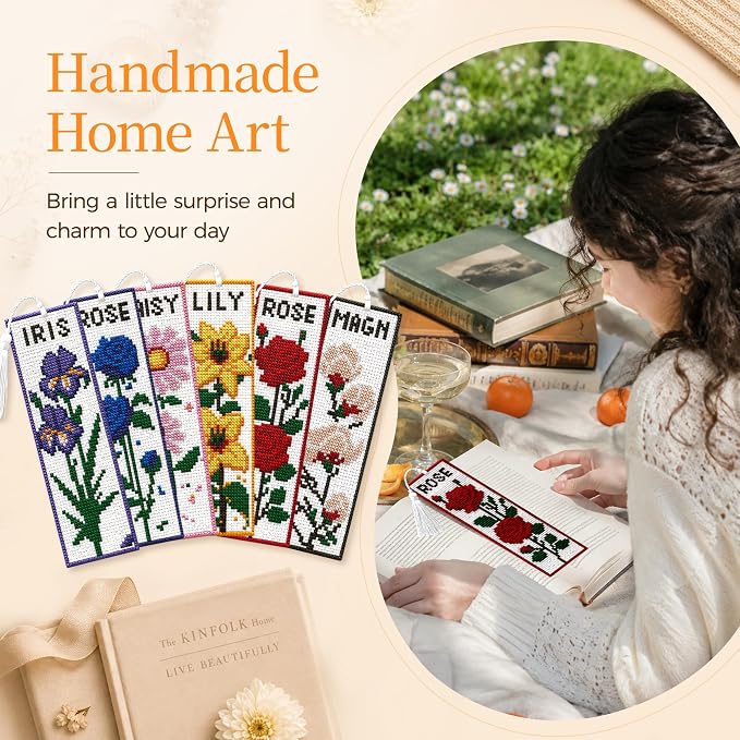 CYANFOUR 6 Pcs Cross Stitch Bookmark Kit - Image 5