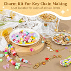 863 Pcs Keychain Making Kit, Alphabet Beads Craft Set - Image 5
