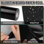 Inkspire Black Bulletin Board Paper Roll, 14.8FTx18.5IN Large Reusable - Image 3