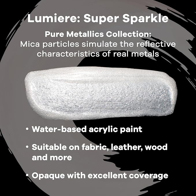 Jacquard Lumiere 2.25oz Fabric Paint Super Sparkle - Image 2