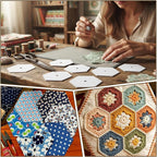200 PCS Paper Piecing 2", Hexagon Quilting Templates - Image 6