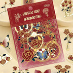 Transparent Flora Scrapbook Stickers Aesthetic Flowers Stickers | Gold Stamp - Image 4