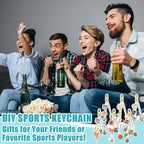 CraftyDream 558 Pcs Sports Keychain Making Kit Sports Charms DIY Key Chain - Image 6