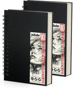 Joibabe 5.5" x 8.5" Sketch Book ，2 Pack 80-Sheets，Double-Sided Hardbound by Joibabe