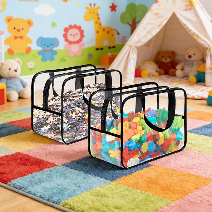 8 Packs Black Widen X-Large Toy Storage Bags 12.6×9.25×6.9In - Image 6