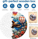 Reouinty Wooden Puzzle for Adults 500 Pieces, Flower Eagle Puzzle, Beautiful - Image 4