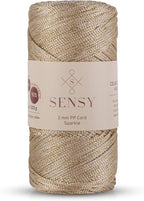 Sensy Premium 2mm 251 Yards Sparkle Polyester Rope 90% Polypropylene 10% by SSENSY