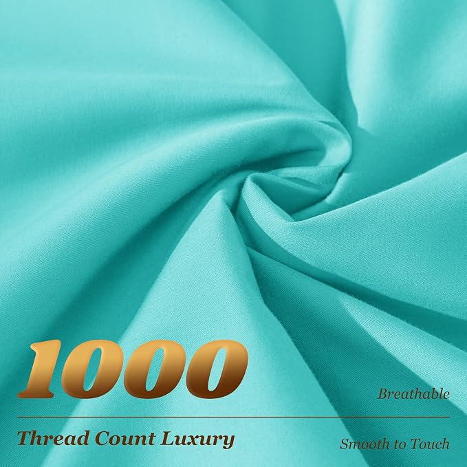 LBRO2M 1000 Thread Count 100% Egyptian Cotton Sheets Set, California King Size - Image 3