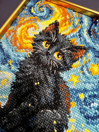 RIOLIS - Starry Cat 2288, Cross Stitch Kits 6"x7", Cat Cross Stitch Kits - Image 7