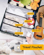 SUNEE Plastic Mesh Zipper Pouch 4.6x9.2 in, Small Water-Resistant Zip Bag - Image 5