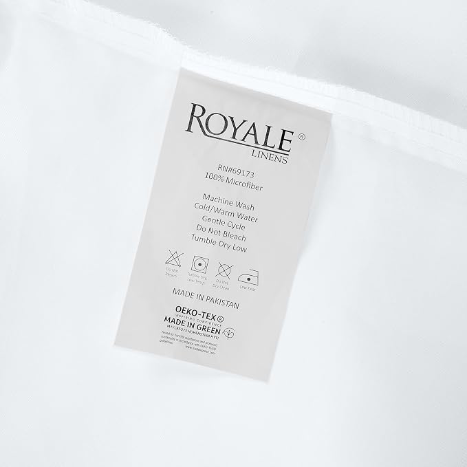Royale Linens 2 Pack Bulk Flat Sheet Set - Image 9