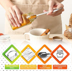 Spring Chef Stackable Stainless Steel Measuring Spoons Set of 6 w/Leveler | - Image 6