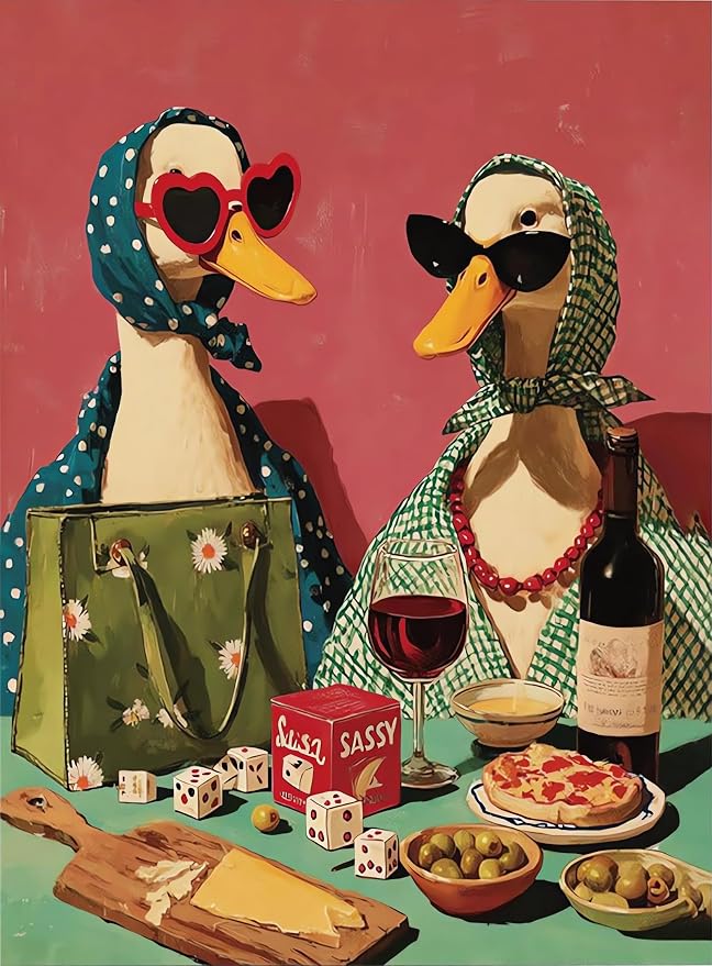 EIBEILI Diamond Art Kits for Adults, Party Duck Diamond Painting Kits for by EIBEILIDiamondPainting