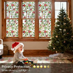 Coavas Window Privacy Film Stained Glass Window Clings 3D Red Rose Decorative - Image 3