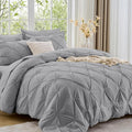 Sasttie King Size Comforter Set, 7-Piece Bed in a Bag, Pintuck Bedding Sets by SASTTIE