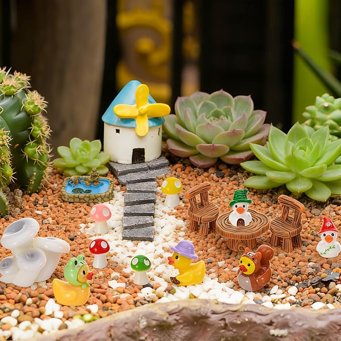 36 Pcs Fairy Garden Accessories Miniature Figurines Decor Set | Weather - Image 2