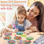 ijbnhd 8 PCS Flowers Diamond Art Coasters | Diamond Painting Coasters Kits - Image 4