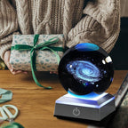 3D Galaxy Crystal Ball Night Light 3.15 inch Glass Ball Table Lamp - Image 6