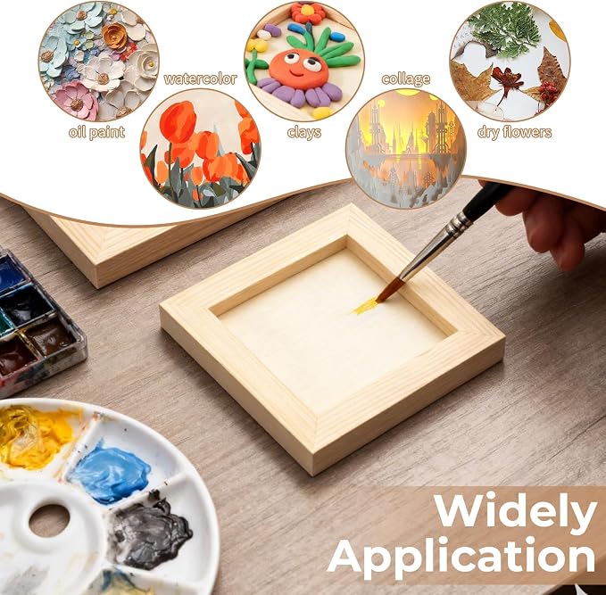 FSWCCK 15 Pack 5 x 5 inch Wood Panel Boards, Unfinished Wood Canvas Panels - Image 5