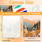 Mandun 3 Pack Landscape Paint by Numbers Kit - Image 2