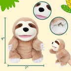 Easfan Sloth Hand Puppet with Movable Mouth Interactive Storytelling Cute Soft - Image 2
