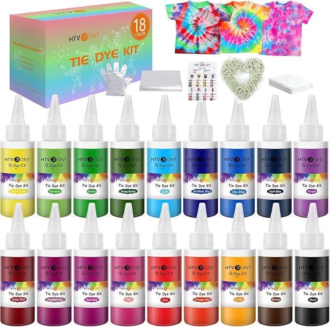 HTVRONT Tie Dye Kit for Kids and Adults by HTVRONT